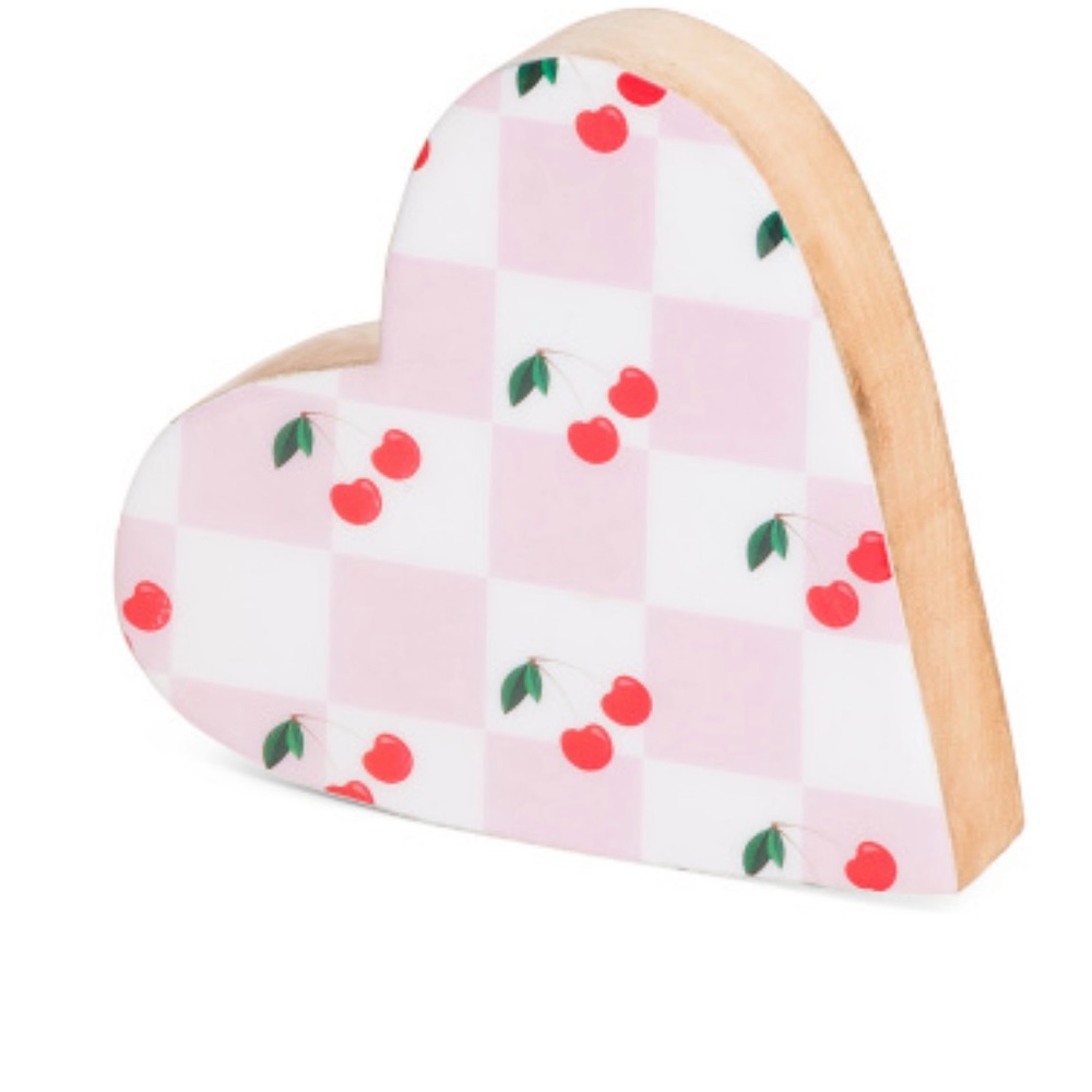 7.5*7 Heart Shaped Decoration with Cherry Pattern